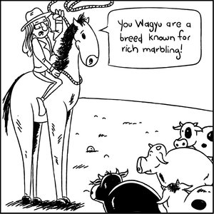 comic - cowboy talking to animals